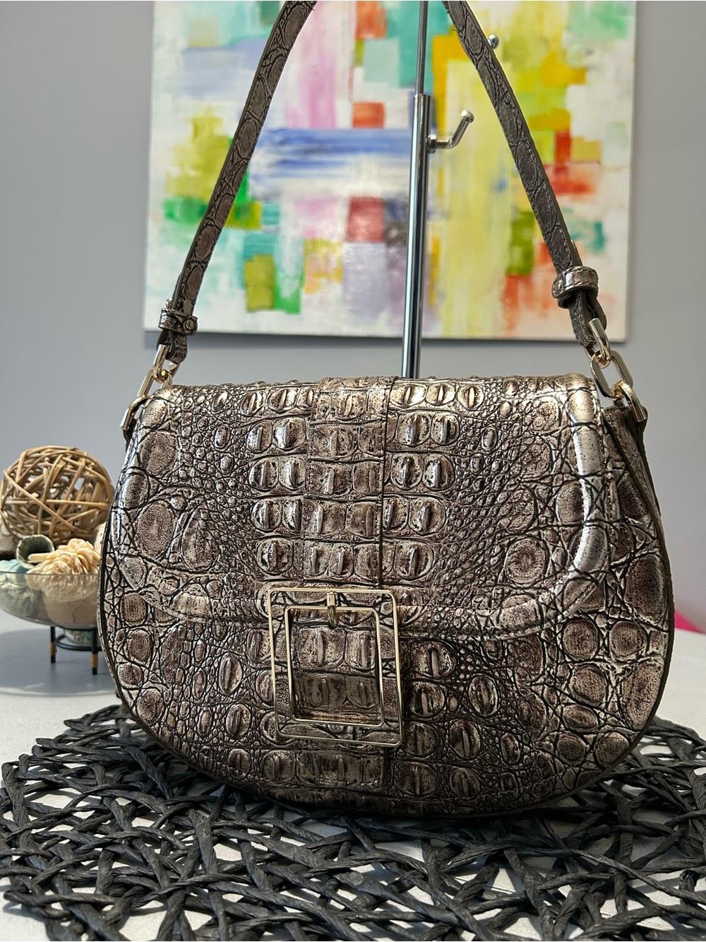 Brahmin Bronze Nebula Cynthia Shoulder Bag